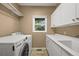 Laundry room with washer and dryer and a utility sink at 10831 Eagle Crest Ln, Parker, CO 80138