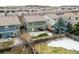Aerial view showing house, backyard, and surrounding neighborhood at 2389 Quartz St, Castle Rock, CO 80109