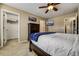 Bedroom with a queen bed, dresser, and closet at 2389 Quartz St, Castle Rock, CO 80109
