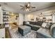 Spacious living room with sectional sofa and large TV at 2389 Quartz St, Castle Rock, CO 80109