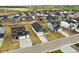 Aerial view of a new home community with modern houses and landscaping at 39732 Penn Rd, Elizabeth, CO 80107