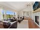 Spacious living room with large windows, hardwood flooring, and comfortable leather seating at 3047 Deer Creek Ranch Loop, Parker, CO 80138