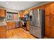 Kitchen with stainless steel appliances and wood cabinets at 1276 Harrison Ct, Boulder, CO 80303