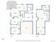 Detailed floor plan showcasing the layout of the main and downstairs levels with dimensions of rooms and storage areas at 6662 Fonder Dr, Parker, CO 80134
