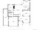 Detailed floor plan showcasing the layout, dimensions, and flow of the main living areas and garage on the first floor at 14962 Williams St, Thornton, CO 80602