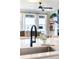 Stylish kitchen sink featuring a modern faucet, decor, and backyard view at 4918 Preserve Pl, Firestone, CO 80504