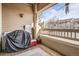 Spacious balcony with wood decking and community view at 8465 S Holland Way # 205, Littleton, CO 80128