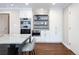 Kitchen with built in appliances, custom cabinets, and open shelving at 2134 S Jackson St, Denver, CO 80210