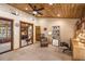 Cozy bedroom featuring a wood ceiling, bookshelves, and a mirrored closet, creating a welcoming atmosphere at 877 Airport Rd # 19, Breckenridge, CO 80424