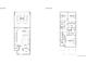 Layout of first and second floor including garage, kitchen, bedrooms, and bathrooms at 8957 Whiteclover St, Littleton, CO 80125