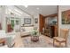 Comfortable living room featuring skylights, modern decor, and stylish furniture at 1080 Tantra Park Cir, Boulder, CO 80305