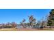Park featuring soccer net, basketball court, recreational field, picnic area, and mature trees at 962 Uvalda St, Aurora, CO 80011