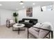 Finished basement with comfortable seating area and modern decor at 3360 Broadway St, Boulder, CO 80304