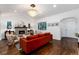 Modern living room with a fireplace and hardwood floors at 3360 Broadway St, Boulder, CO 80304
