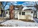 Private backyard with white fence and brick chimney at 13739 E Marina Dr # B, Aurora, CO 80014