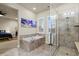 Spa-like bathroom with a soaking tub and walk-in shower at 4122 Spanish Oaks Trl, Castle Rock, CO 80108