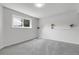 Finished basement featuring a window view, neutral walls, and carpet at 4580 W 109Th Ave, Westminster, CO 80031