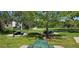 Inviting picnic tables and well-maintained pathways amidst lush green grass and mature trees at 1089 S Osceola St, Denver, CO 80219