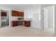 Upstairs landing boasts a built-in desk and cabinet area, perfect for a home office at 5017 Bella Vista Dr, Longmont, CO 80503