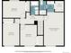 Upstairs floor plan featuring three bedrooms, including a main bedroom with ensuite bathroom and walk-in closet at 3317 S Elkhart St, Aurora, CO 80014