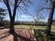 An expansive backyard with mature trees, a brick patio and views at 7055 S Costilla St, Littleton, CO 80120