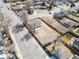 Aerial view of the property in the neighborhood showcasing the yard and location at 801 S Leyden St, Denver, CO 80224