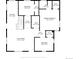 Detailed floorplan illustrating the layout of the living room, kitchen, bedrooms, and bathrooms at 801 S Leyden St, Denver, CO 80224