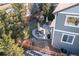 Arial view of backyard, showing patio, playset and landscaping at 3087 Black Canyon Way, Castle Rock, CO 80109