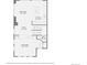 Main floor plan featuring dining area, kitchen, office, living room and bathroom at 9424 Ridgeline Blvd # I, Highlands Ranch, CO 80129