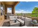Relaxing outdoor patio with comfortable seating, grill and scenic views at 9424 Ridgeline Blvd # I, Highlands Ranch, CO 80129