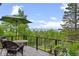 Relaxing deck area with comfortable seating and scenic mountain views at 12653 Rancho Ct, Conifer, CO 80433