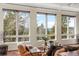 Bright living room boasting large windows with beautiful views of the trees and snow-capped mountains at 12653 Rancho Ct, Conifer, CO 80433