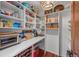 Walk-in pantry with lots of shelving and a countertop for storage and organization at 12653 Rancho Ct, Conifer, CO 80433