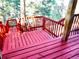 View of the deck, showing the steps leading to the yard at 29983 Hilltop Dr # 2, Evergreen, CO 80439