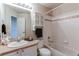 Bathroom with a view of the sink, toilet and shower at 468 English Sparrow Trl, Highlands Ranch, CO 80129