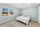 Cozy bedroom featuring neutral tones, large windows, and comfortable carpeting at 5031 Upton Ct, Denver, CO 80239