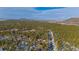 Neighborhood view showcasing homes and a scenic landscape at 590 Cumberland Rd, Larkspur, CO 80118