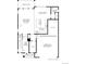 Detailed first floor plan showcasing the kitchen, great room, dining, and garage layout at 6341 Las Palmas Pt, Parker, CO 80134