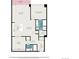 Detailed floor plan showcasing layout of living spaces, bedrooms, and bathrooms at 891 14Th St # 3415, Denver, CO 80202