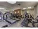 Spacious gym featuring multiple treadmills, elliptical machines and free weights at 410 Acoma St # 212, Denver, CO 80204