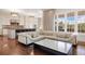Open floor plan that flows from the gourmet kitchen to the living room at 67 Indigo Way, Castle Rock, CO 80108