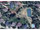 Aerial view of the property and surrounding neighborhood at 1330 Conifer Pl, Elizabeth, CO 80107