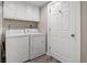 A well-equipped laundry room with a washer and dryer, plenty of storage space at 3024 S Sherman St, Englewood, CO 80113