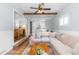 Open-concept living room connecting to the kitchen, featuring comfortable seating at 5369 S Sherman St, Littleton, CO 80121