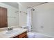 Standard bathroom with vanity, toilet, and shower/tub combo at 18981 E Mercer Dr, Aurora, CO 80013