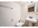 Cozy bathroom with pedestal sink at 18981 E Mercer Dr, Aurora, CO 80013