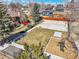 Aerial view of community park and playground area with mature trees, a great place for recreation and Gathering fun at 9501 W 89Th Cir, Broomfield, CO 80021