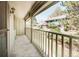 This balcony features railing with a beautiful outdoor view of green spaces at 2523 E Geddes Ave, Centennial, CO 80122
