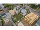 Aerial view showcases the property's layout, backyard space, and proximity to neighborhood at 1425 Xavier St, Denver, CO 80204