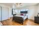 Bedroom with hardwood floors and neutral tones at 34 S Raleigh St, Denver, CO 80219